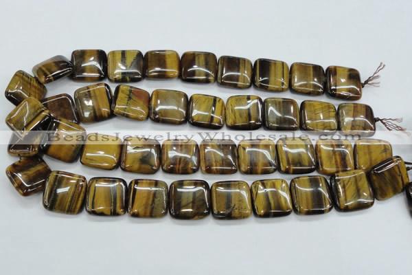 CTE106 15.5 inches 20*20mm square yellow tiger eye beads wholesale