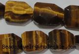 CTE1111 16*18mm - 17*23mm faceted freeform yellow tiger eye beads