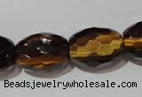 CTE1115 15.5 inches 15*20mm faceted rice yellow tiger eye beads