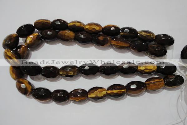 CTE1115 15.5 inches 15*20mm faceted rice yellow tiger eye beads