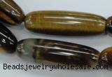 CTE115 15.5 inches 12*40mm cylinder yellow tiger eye beads wholesale