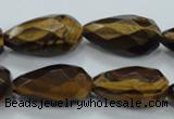 CTE117 15.5 inches 14*26mm faceted teardrop yellow tiger eye beads