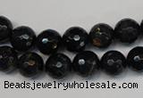 CTE1186 15.5 inches 8mm faceted round blue tiger eye beads