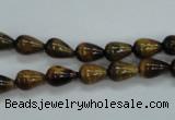 CTE120 15.5 inches 6*8mm teardrop yellow tiger eye beads wholesale