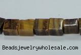 CTE121 15.5 inches 10*10mm cube yellow tiger eye beads wholesale