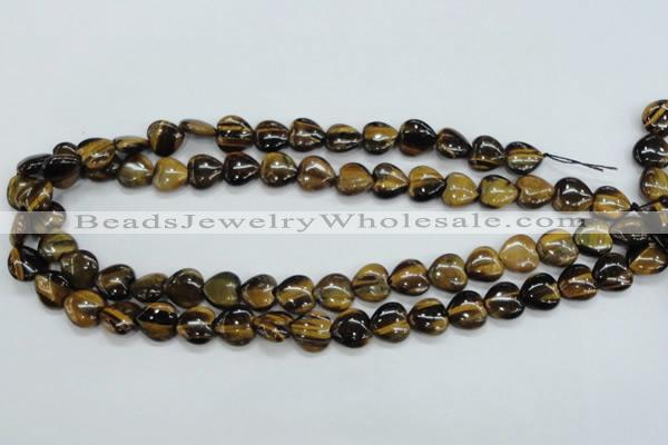 CTE122 15.5 inches 12*12mm heart yellow tiger eye beads wholesale