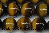 CTE1237 15.5 inches 12mm round A+ grade yellow tiger eye beads