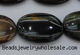 CTE1366 15.5 inches 22*30mm oval yellow & blue tiger eye beads