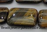 CTE1382 15.5 inches 22*30mm rectangle yellow & blue tiger eye beads