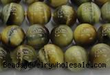 CTE1441 15.5 inches 6mm round golden & blue tiger eye beads