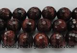 CTE1460 15.5 inches 4mm faceted round red tiger eye beads