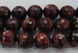 CTE1461 15.5 inches 6mm faceted round red tiger eye beads