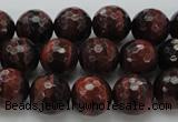 CTE1462 15.5 inches 8mm faceted round red tiger eye beads