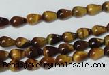 CTE150 15.5 inches 5*8mm teardrop yellow tiger eye gemstone beads