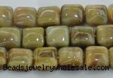 CTE1525 15.5 inches 8*8mm square golden tiger eye beads wholesale