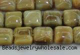 CTE1526 15.5 inches 10*10mm square golden tiger eye beads wholesale