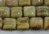 CTE1527 15.5 inches 12*12mm square golden tiger eye beads wholesale