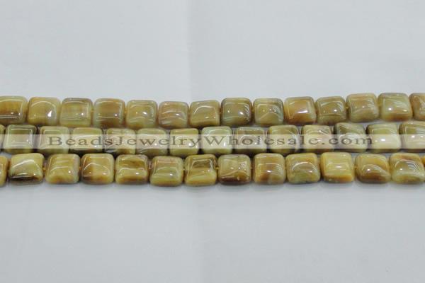 CTE1528 15.5 inches 14*14mm square golden tiger eye beads wholesale