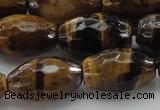 CTE1583 15.5 inches 13*18mm faceted rice yellow tiger eye beads