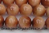 CTE1654 15.5 inches 12mm round sun orange tiger eye beads