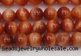 CTE1660 15.5 inches 4mm round sun orange tiger eye beads