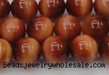 CTE1664 15.5 inches 12mm round sun orange tiger eye beads