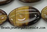 CTE1720 15.5 inches 25*35mm oval yellow tiger eye beads wholesale