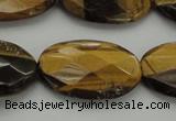 CTE1740 15.5 inches 18*25mm faceted oval yellow tiger eye beads