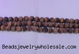 CTE1770 15.5 inches 4mm round matte yellow tiger eye beads