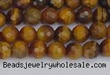 CTE1827 15.5 inches 6mm faceted round yellow tiger eye beads