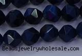 CTE1912 15.5 inches 8mm faceted nuggets blue tiger eye beads