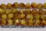 CTE1931 15.5 inches 6mm faceted nuggets golden tiger eye beads