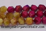 CTE1937 15.5 inches 8mm faceted nuggets mixed tiger eye beads