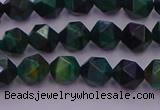 CTE1946 15.5 inches 6mm faceted nuggets green tiger eye beads