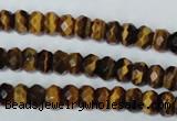 CTE198 15.5 inches 5*8mm faceted rondelle yellow tiger eye gemstone beads