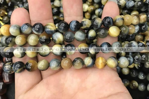 CTE2017 15.5 inches 10mm round golden & blue tiger eye beads wholesale