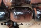 CTE2068 15.5 inches 13*18mm drum red tiger eye gemstone beads