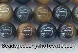 CTE2085 15.5 inches 6mm round AB-color blue & yellow tiger eye beads