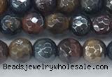 CTE2093 15.5 inches 6mm faceted round AB-color mixed tiger eye beads