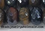 CTE2106 10*16mm faceted rondelle AB-color mixed tiger eye beads