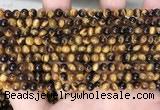 CTE2156 15.5 inches 4mm round yellow tiger eye gemstone beads