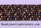 CTE2219 15.5 inches 6mm round colorful tiger eye gemstone beads