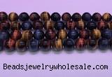 CTE2223 15.5 inches 14mm round colorful tiger eye gemstone beads