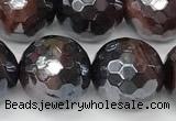 CTE2283 15 inches 12mm faceted round AB-color red tiger eye beads