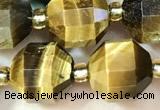 CTE2297 15 inches 9*10mm faceted yellow tiger eye beads