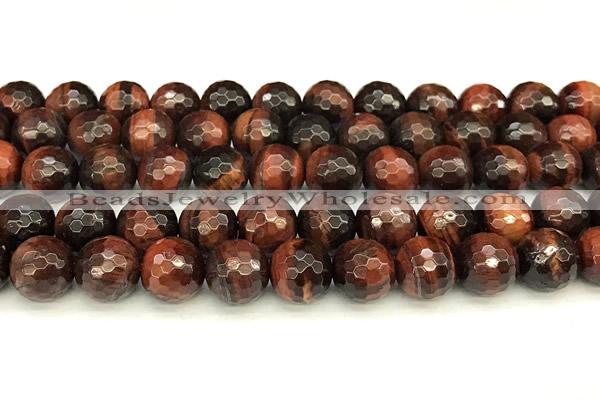 CTE2323 15 inches 12mm faceted round red tiger eye beads