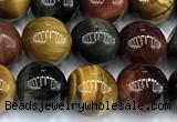 CTE2326 15 inches 8mm round colorful tiger eye beads