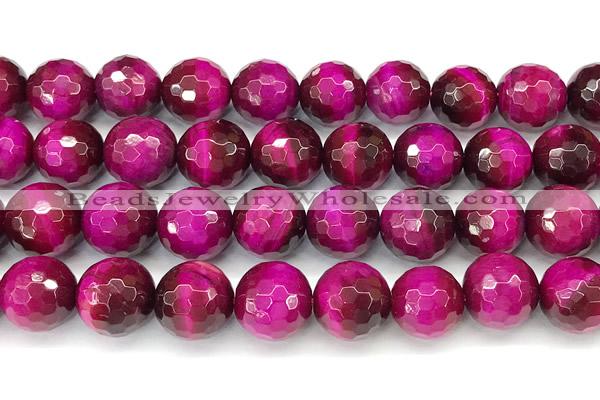 CTE2343 15 inches 12mm faceted round red tiger eye beads