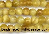 CTE2381 15 inches 4mm round golden tiger eye beads