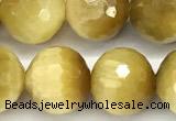 CTE2390 15 inches 10mm faceted round golden tiger eye beads